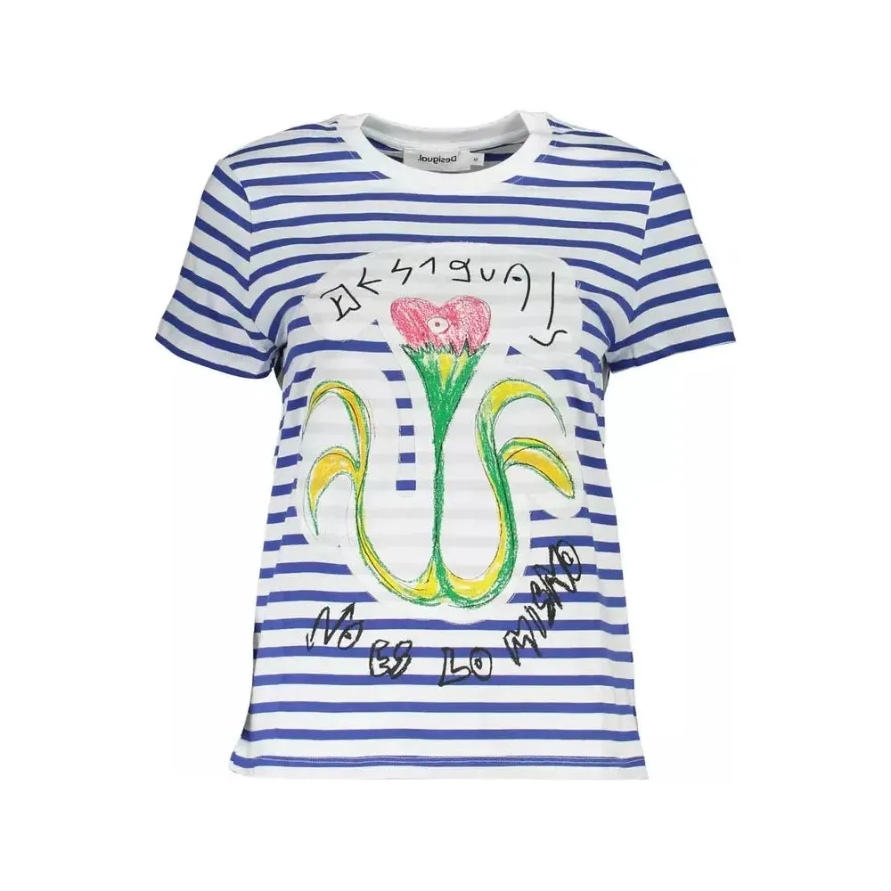 Desigual Blue Cotton Women T-Shirt