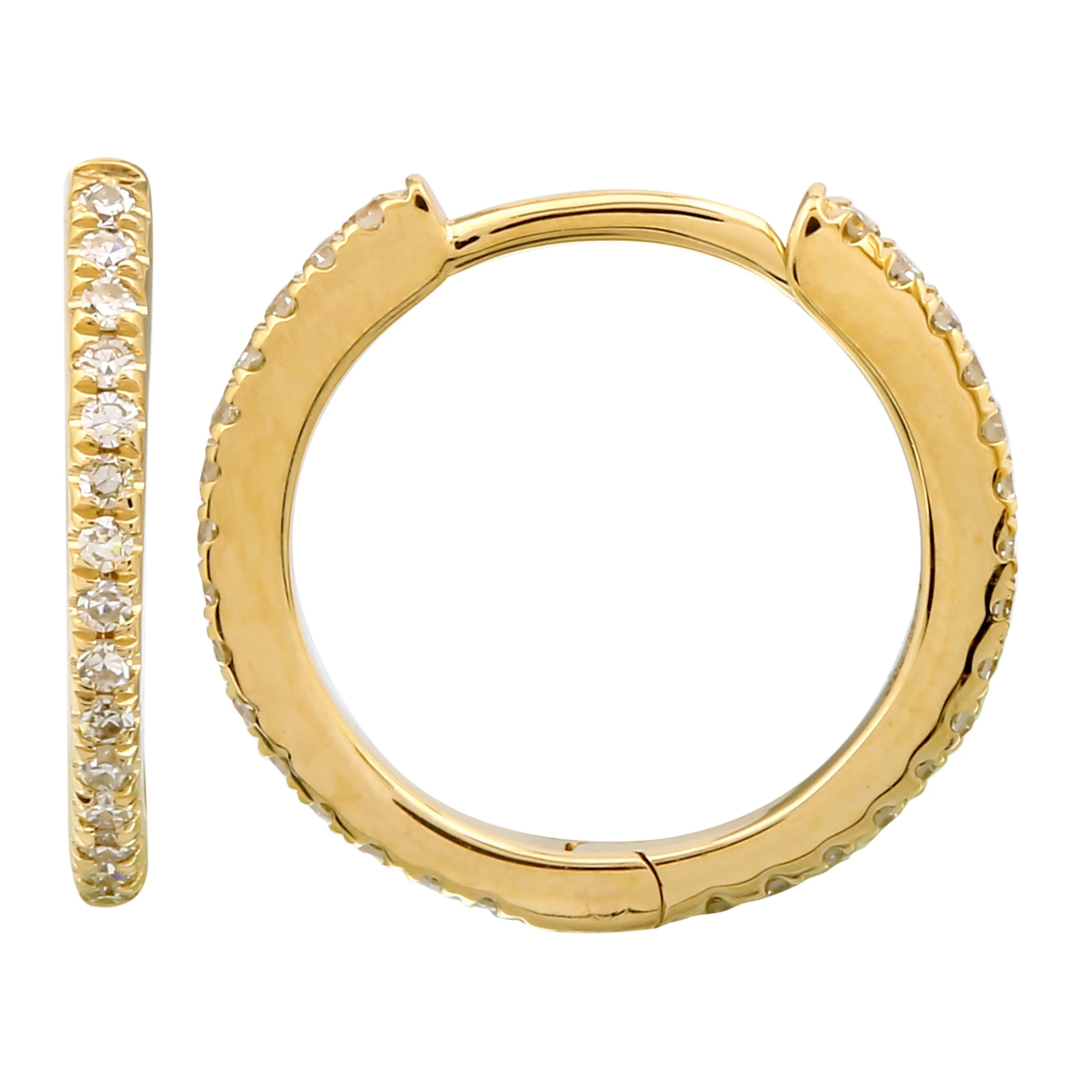 Diamond Pave Hoops