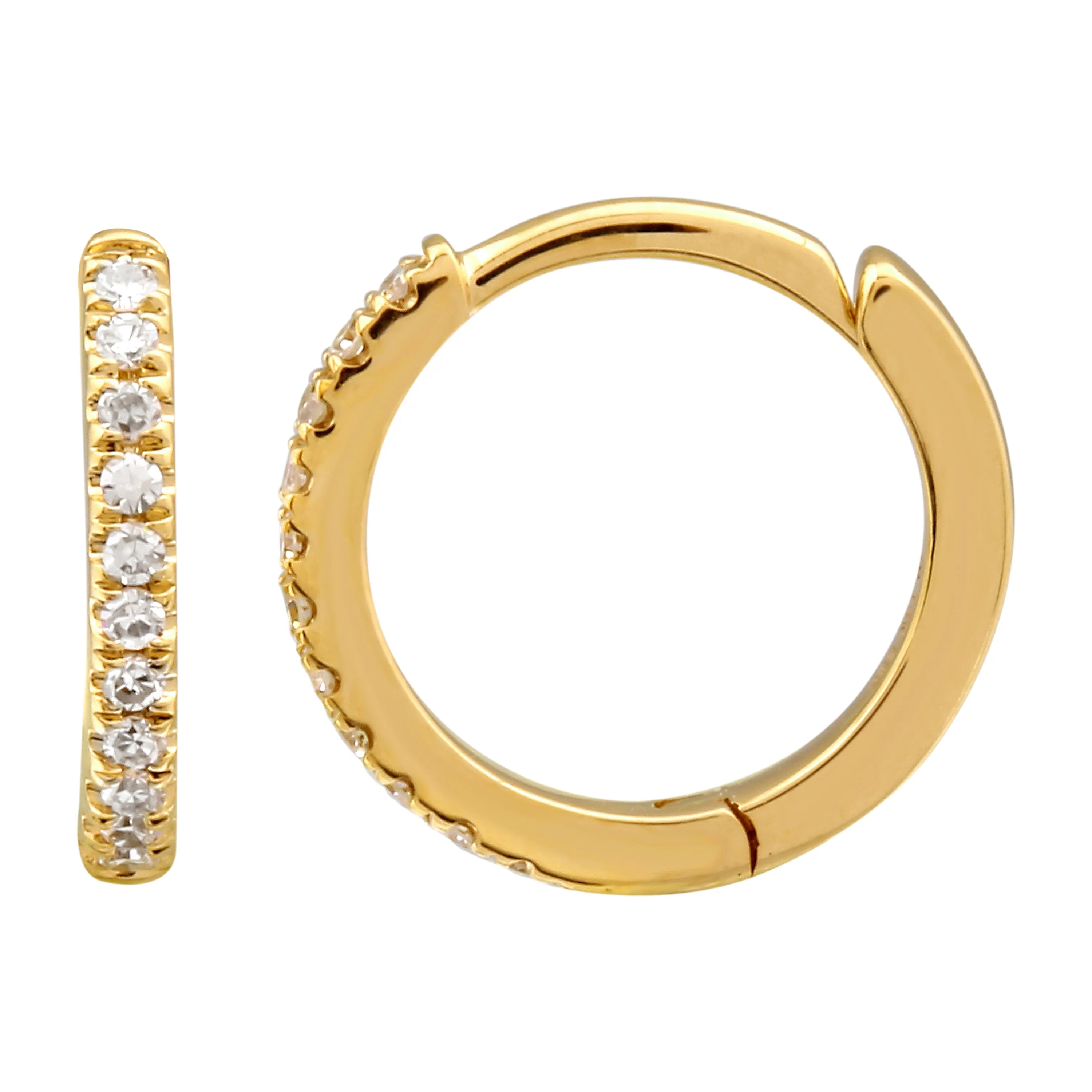 Diamond Pave Hoops