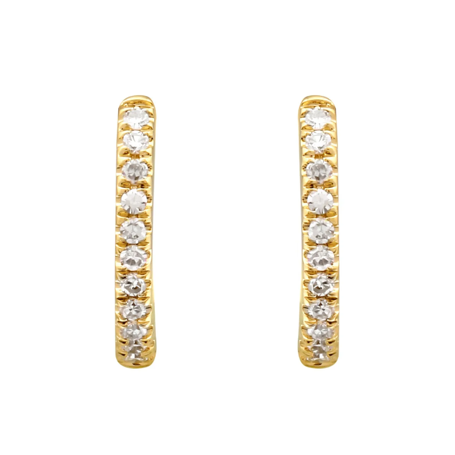 Diamond Pave Hoops