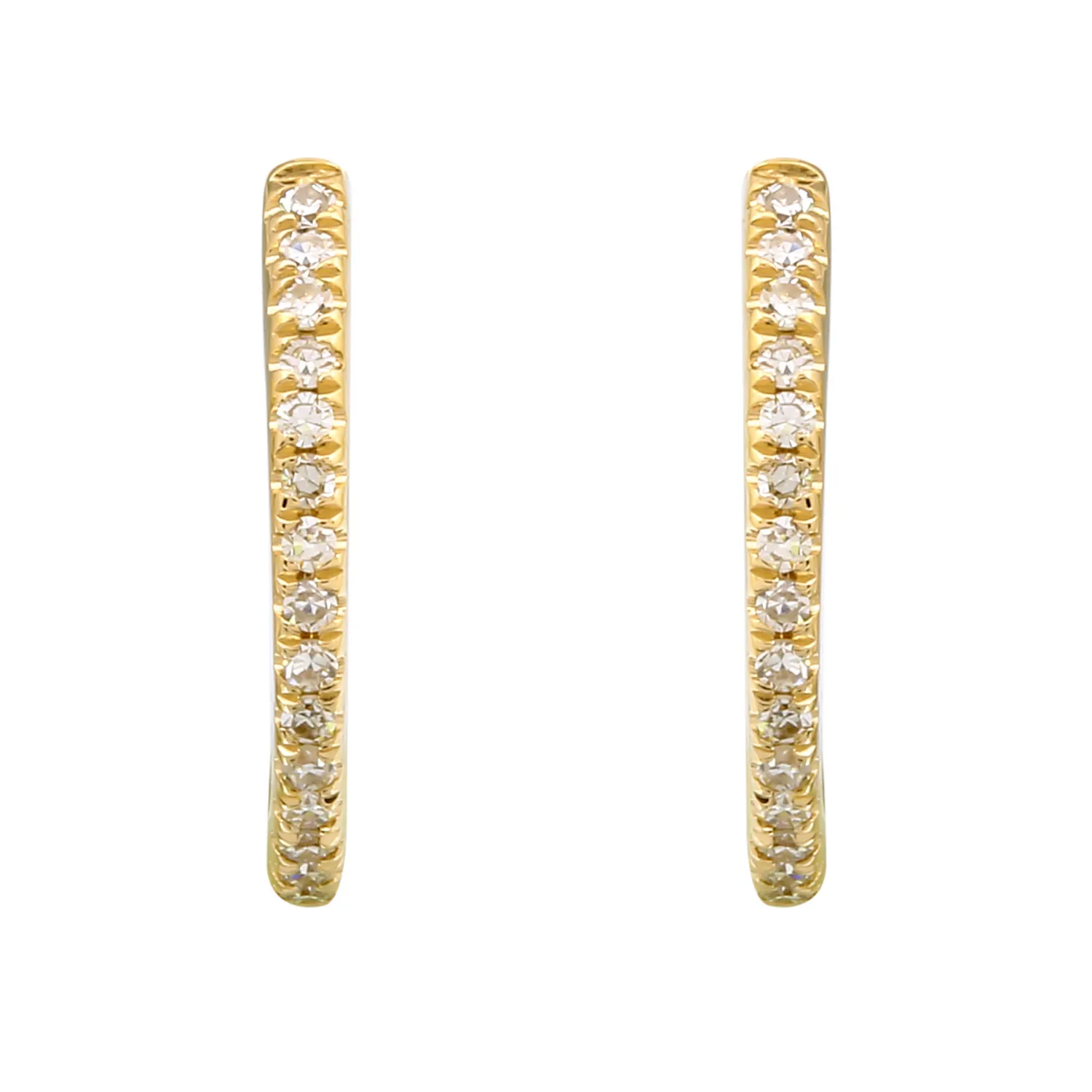 Diamond Pave Hoops