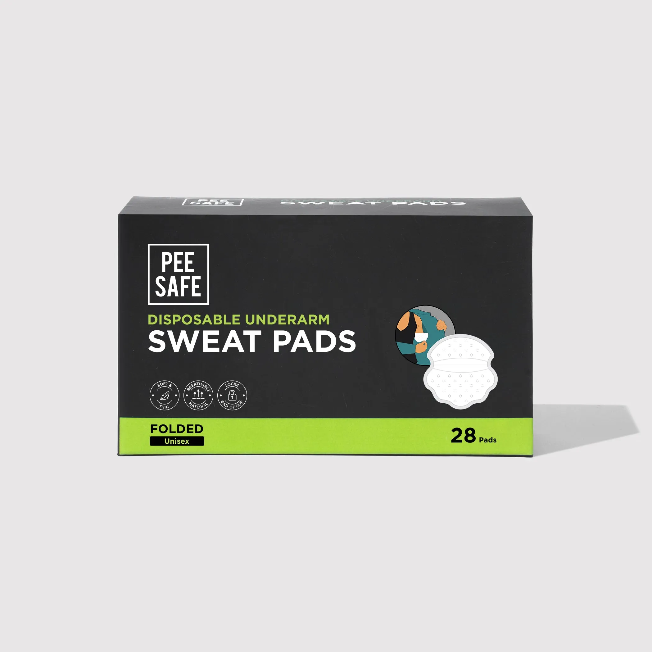 Disposable Underarm Sweat Pads (Folded) - 28 Pads - BYOC