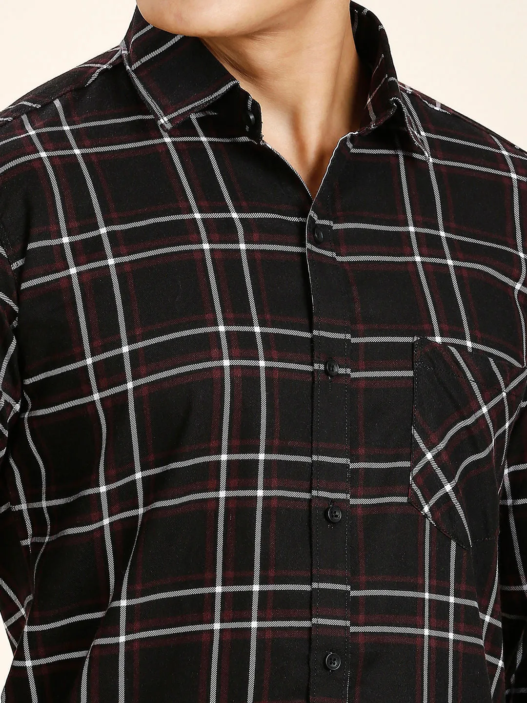 Drag Checked Men's Shirt