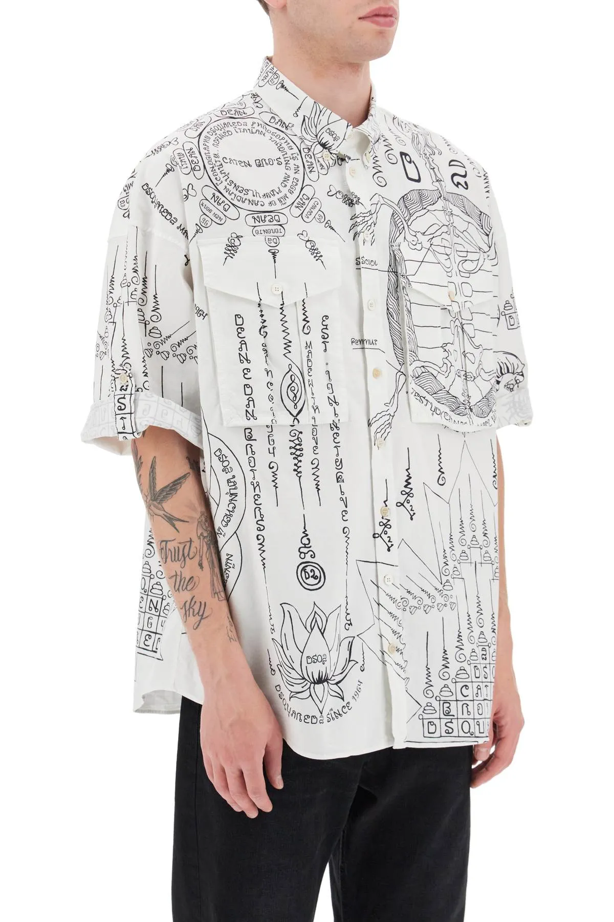 Dsquared2 short-sleeved shirt with all-over print