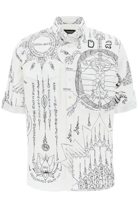 Dsquared2 short-sleeved shirt with all-over print