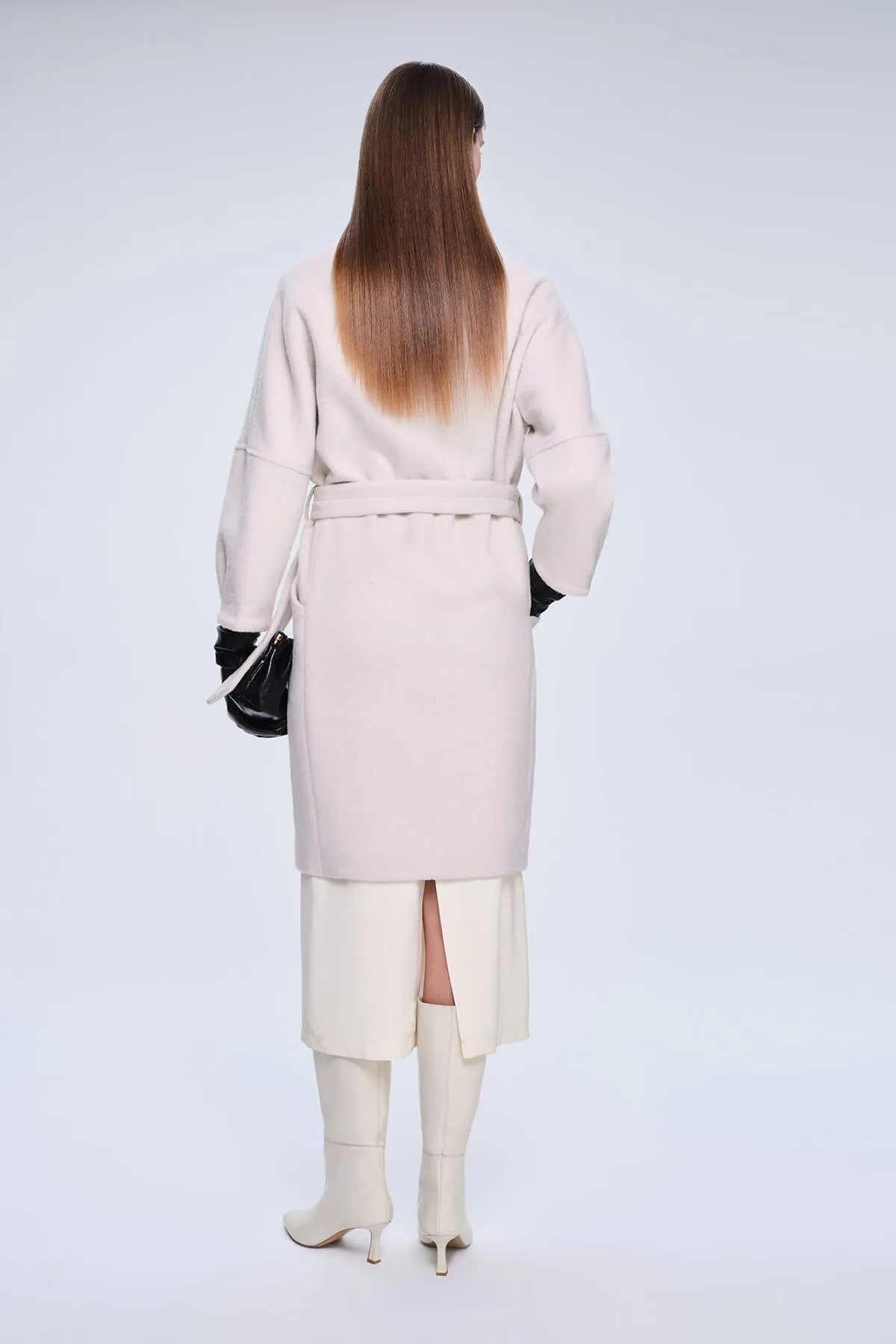 Dynamic Fit Sofia Cachet Wool Blend Stone Coat