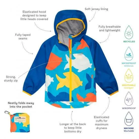 EcoLight Jacket Lined (Blue Fish) (11-12 Years)