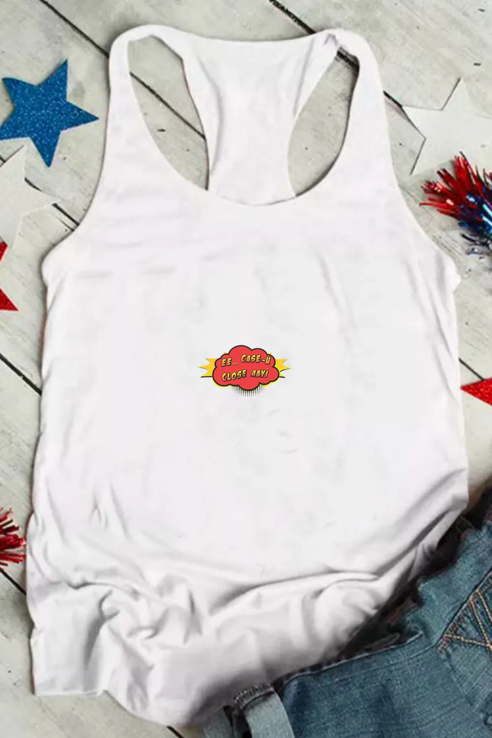 Ee Caseuu Printed Tank Top