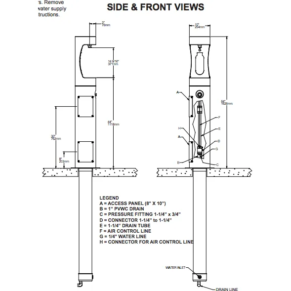 Elkay LK4400BFFRK | Freestanding Bottle Filler | Filterless, Non-refrigerated, Freeze-resistant 