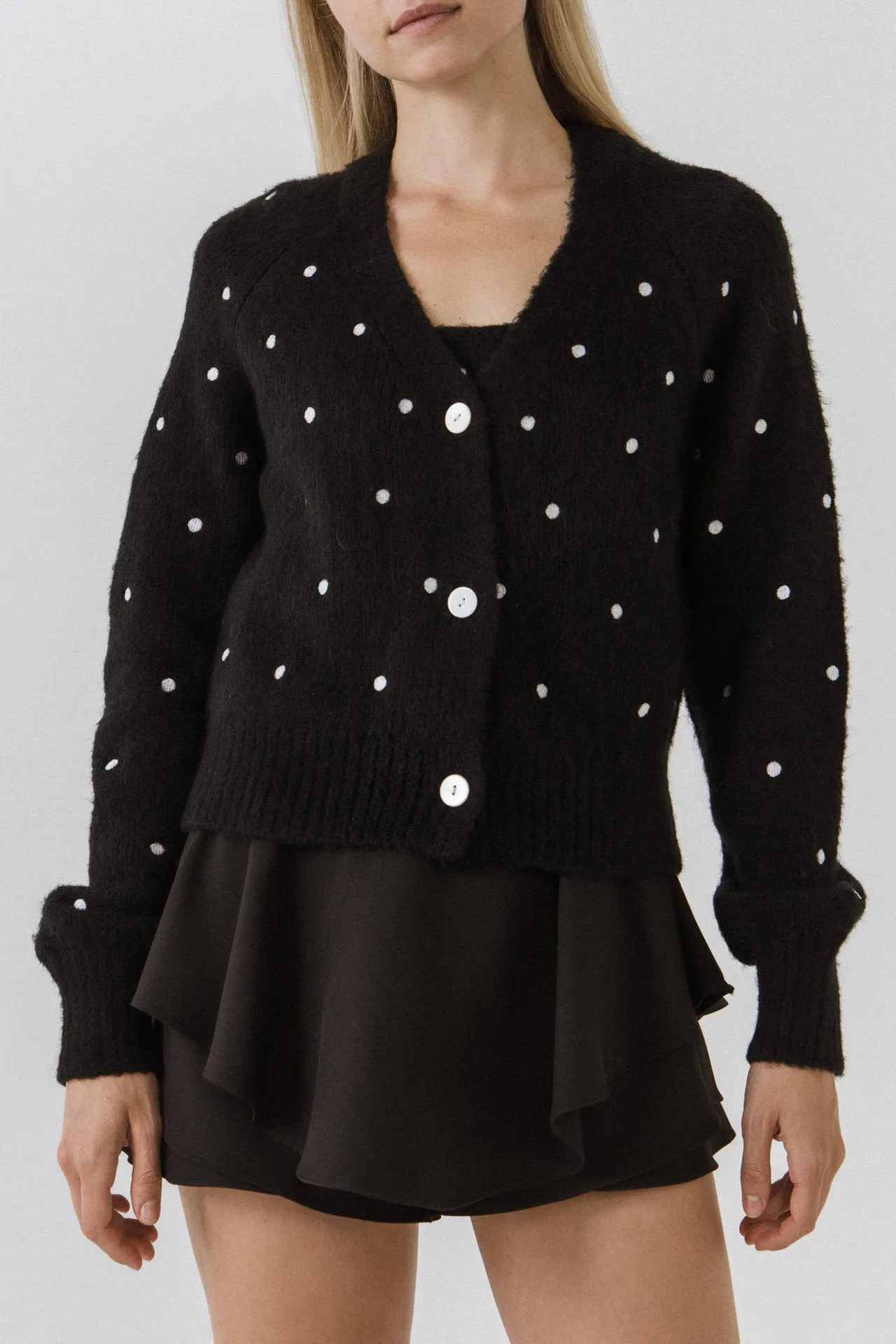 English Factory - Dot Embroidered Cardigan