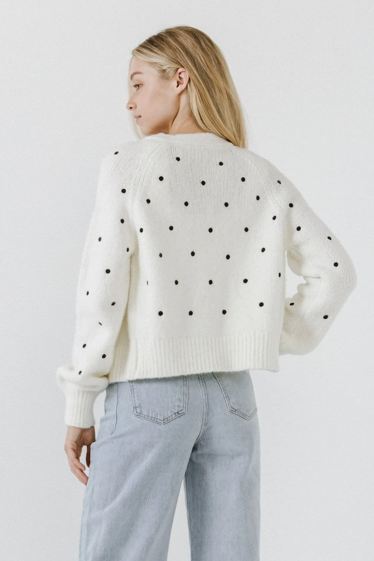 English Factory - Dot Embroidered Cardigan