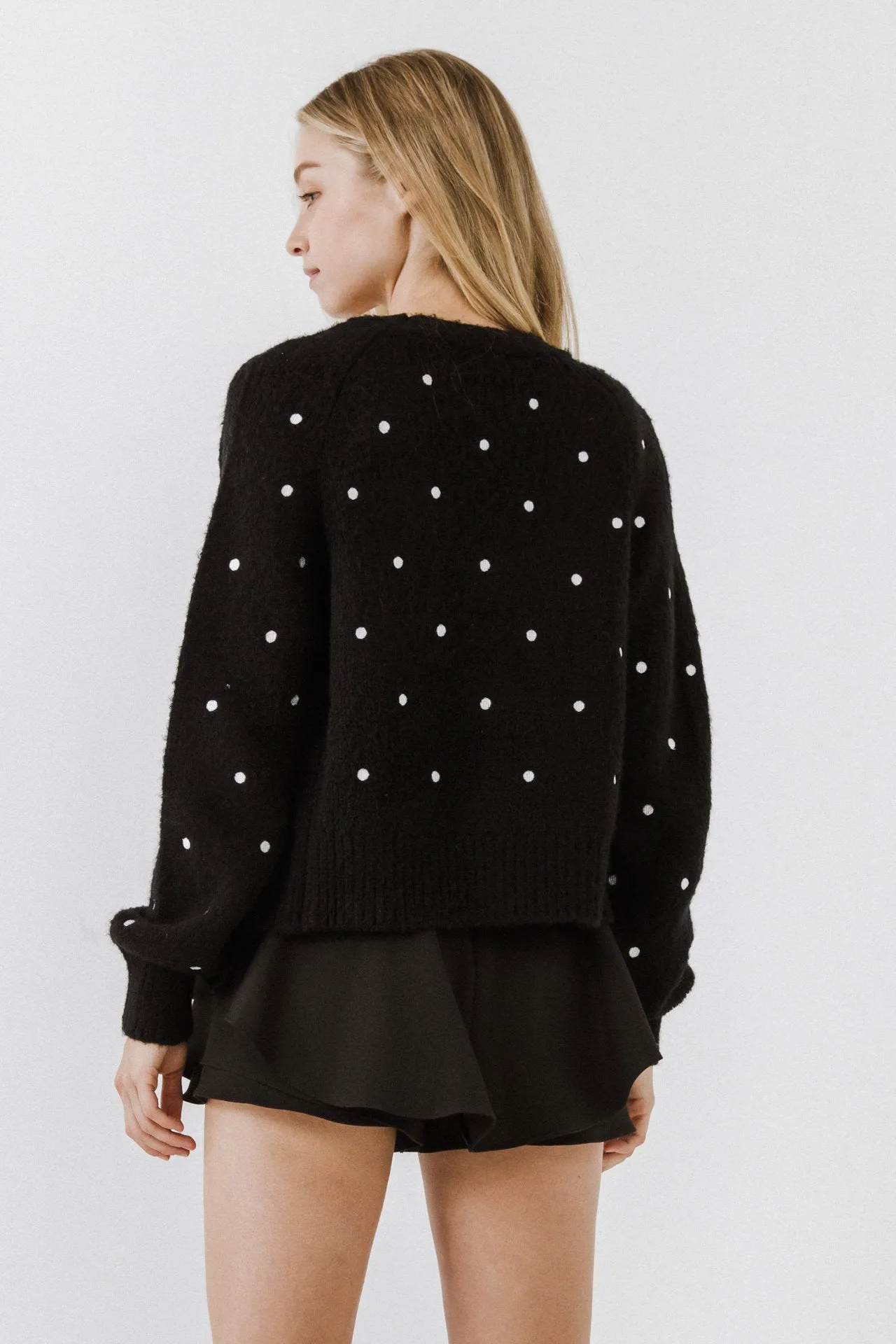 English Factory - Dot Embroidered Cardigan