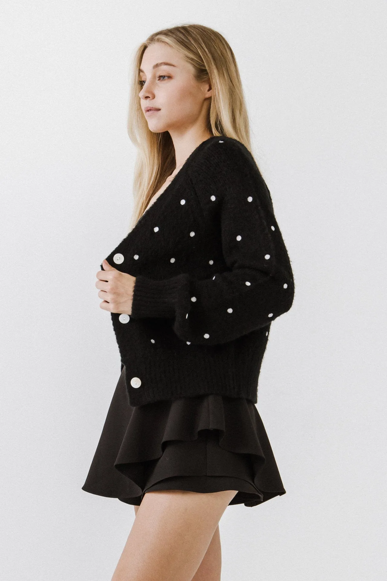 English Factory - Dot Embroidered Cardigan