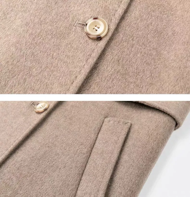 EP YAYING Pure Cashmere Wool Coat