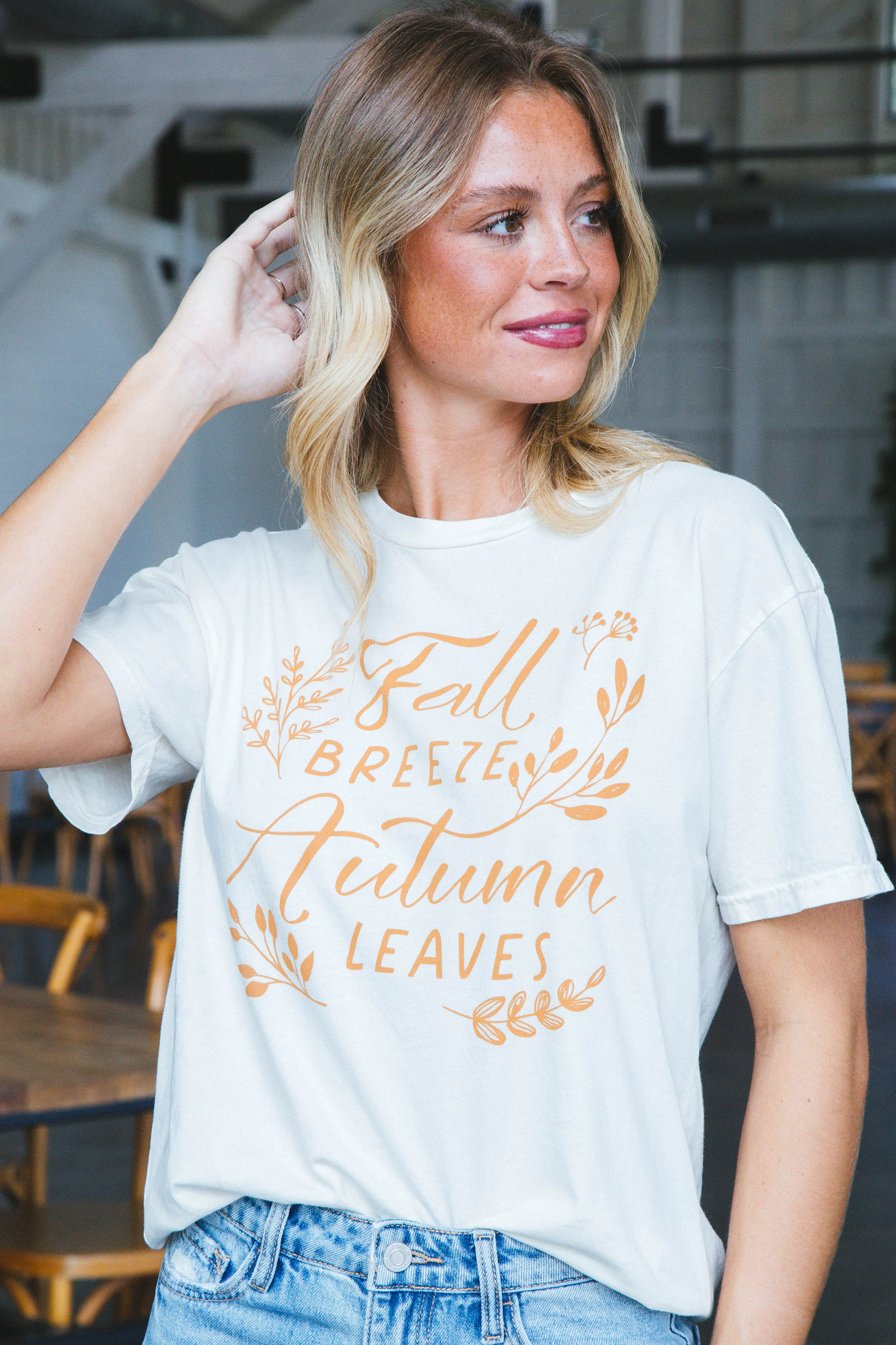 Fall Breeze Mineral Graphic Tee, Mineral Ivory