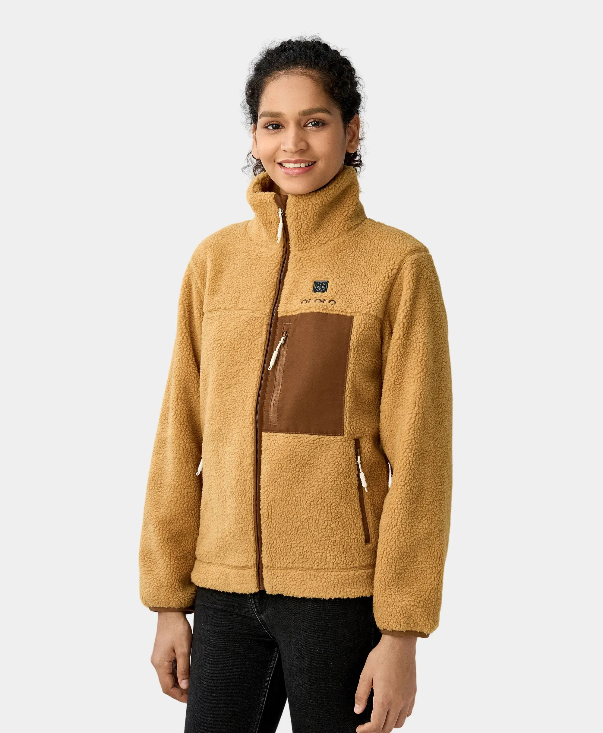 Final Sale - Women's Colorblock Recycled Fleece Heated Jacket