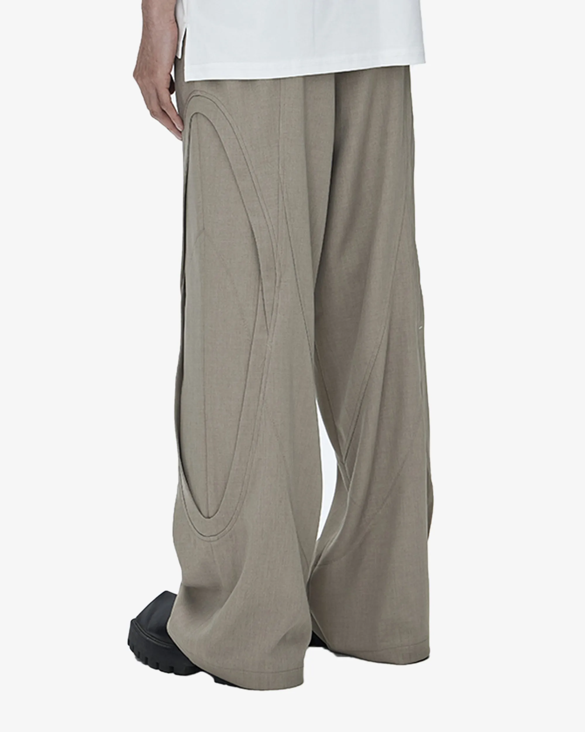 Flared Round Seam Wide Fit Pants