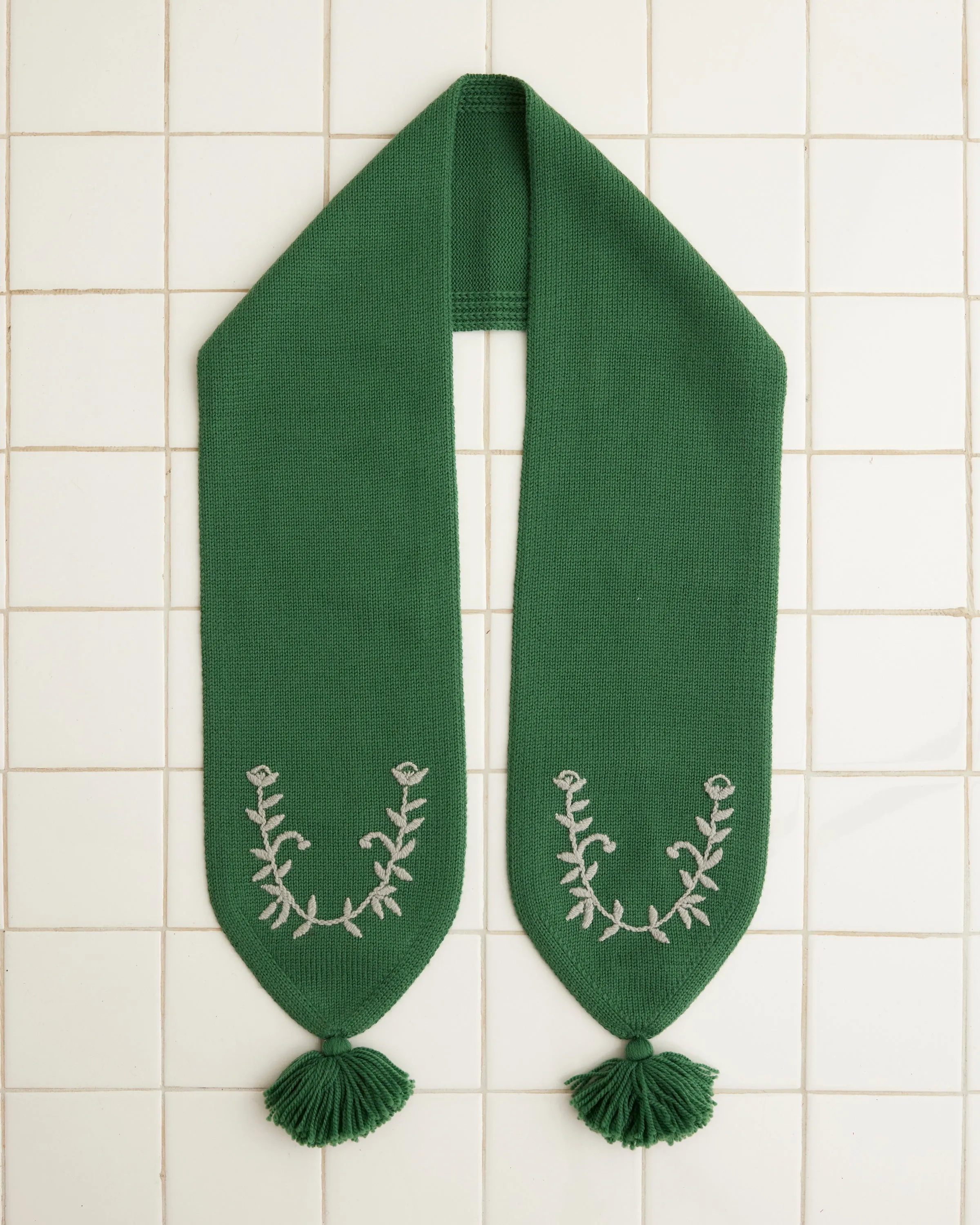 Floret Scarf - Green