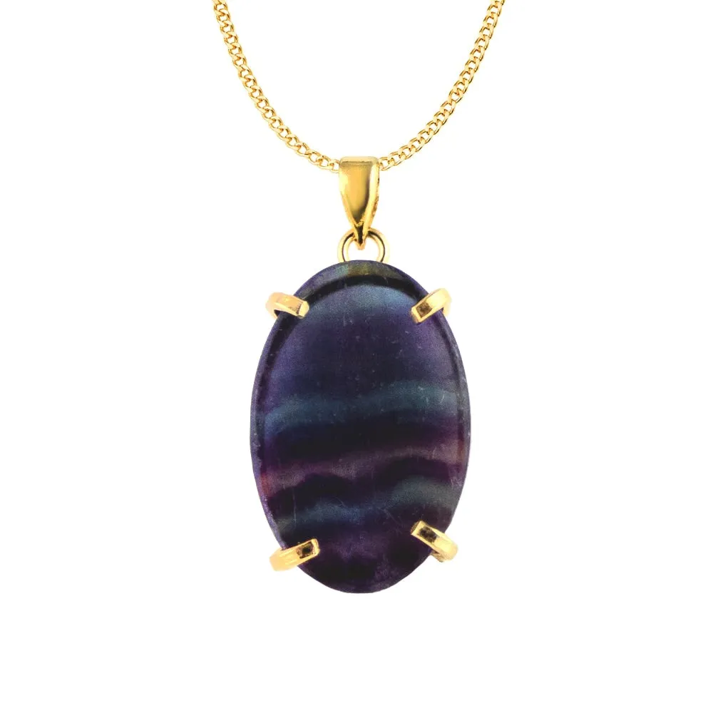 Fluorite Gemstone Pendant