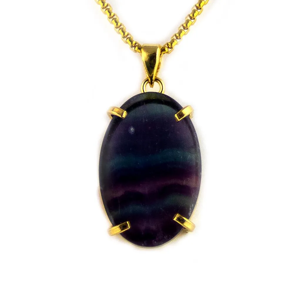 Fluorite Gemstone Pendant