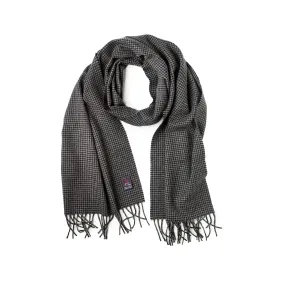 Fox Brothers Merino/Cashmere Grey Houndstooth Scarf