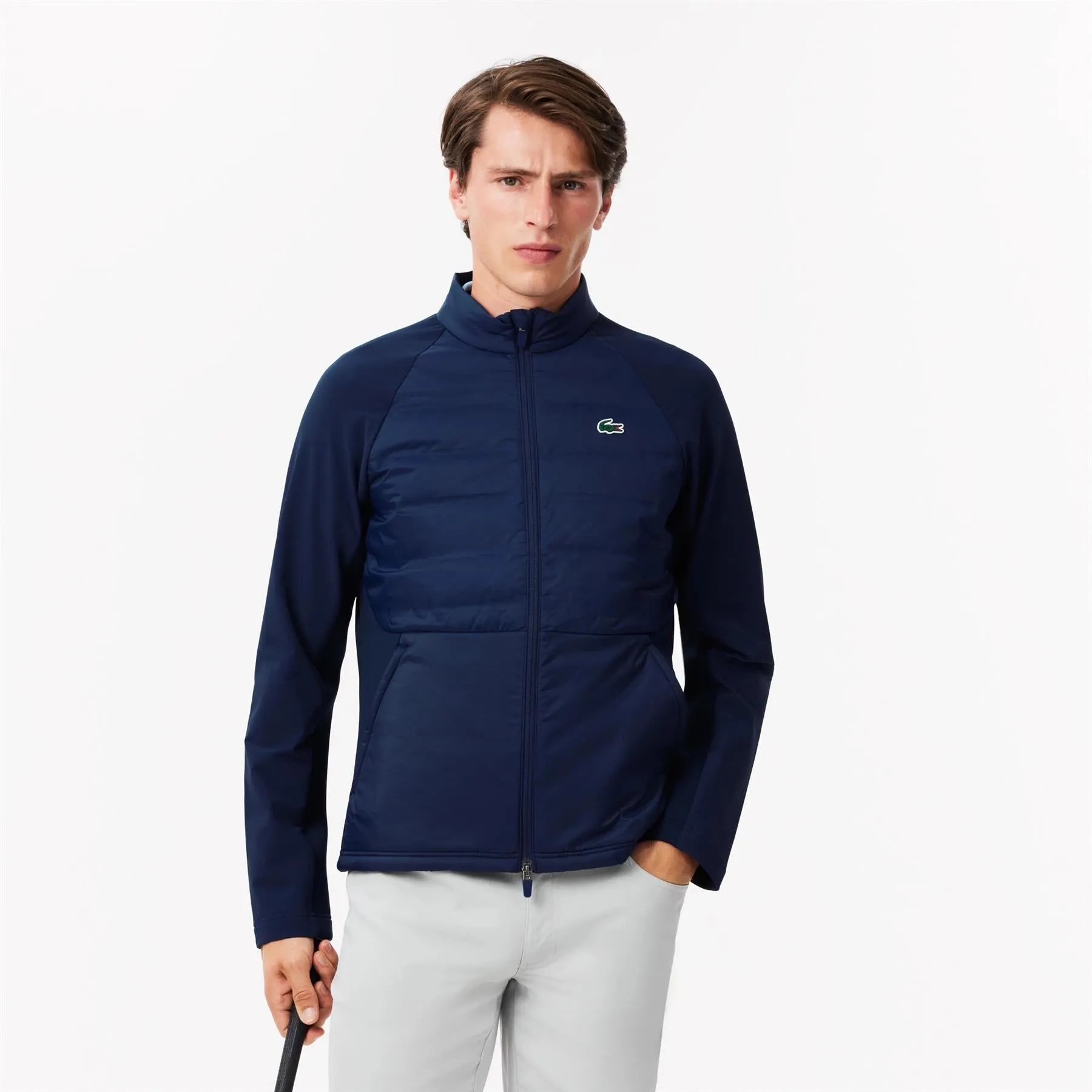 Full Zip Stretch Padded Hybrid Jacket Navy - AW24