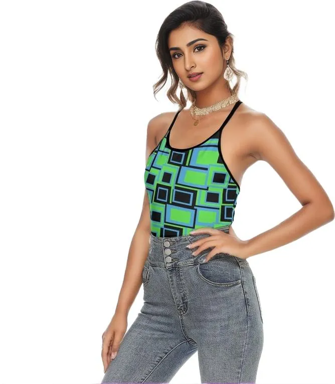 Funky² Womens Criss-Cross Open Back Tank Top