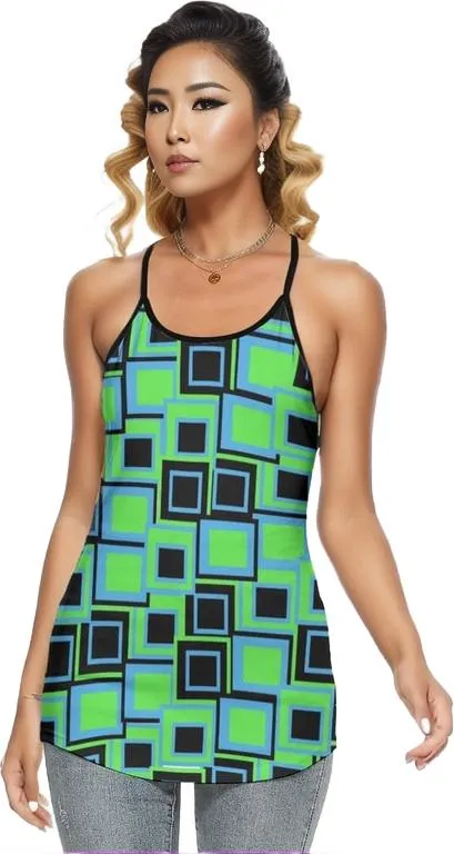 Funky² Womens Criss-Cross Open Back Tank Top