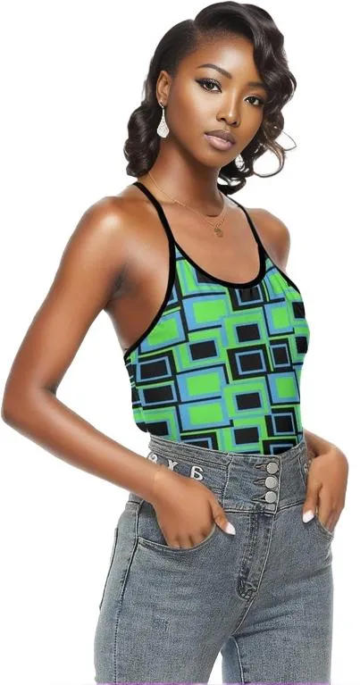 Funky² Womens Criss-Cross Open Back Tank Top