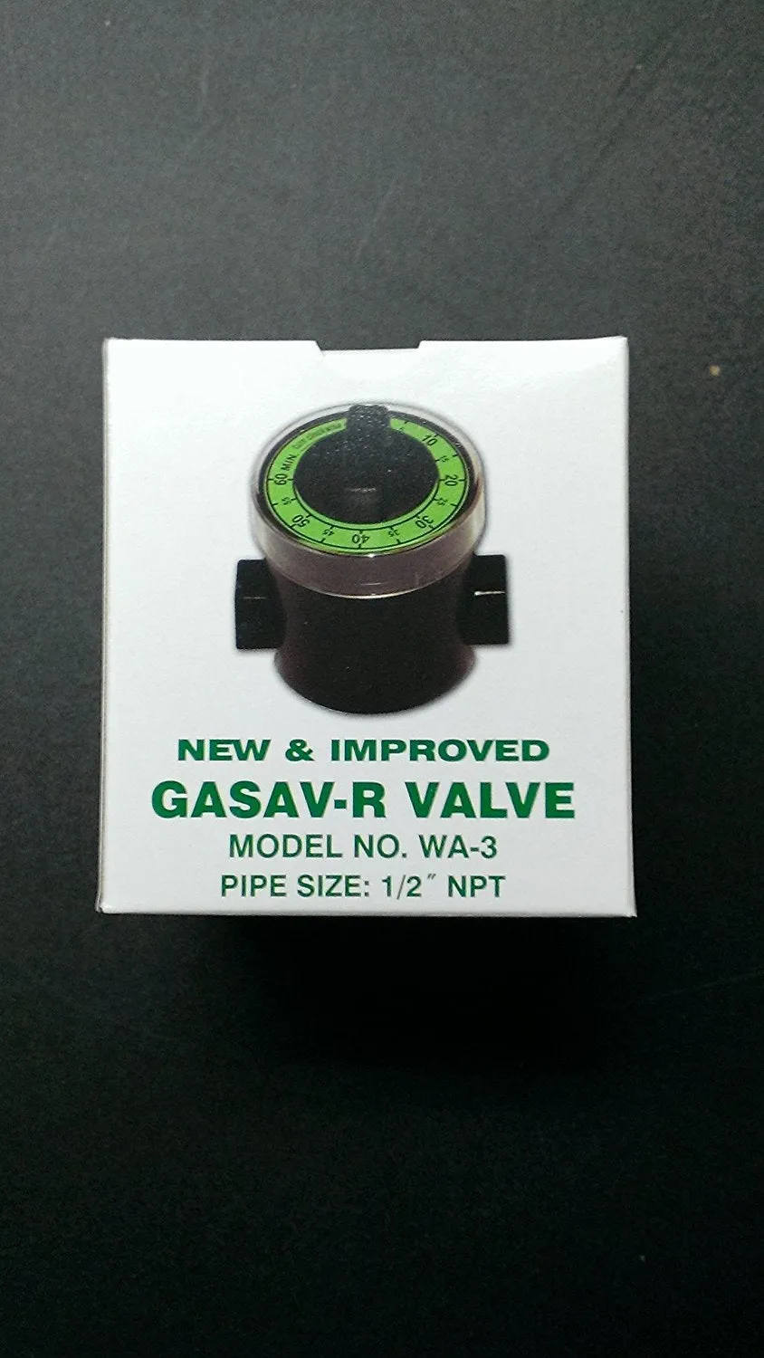 Gasav-R WA-3 Automatic Gas Shut-Off and Timer Valve with 1/2&quot; IPS