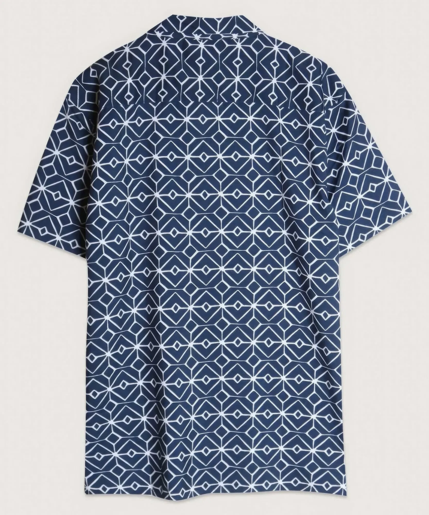 Geo Print Camp Men's Button Up Shirt