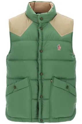 Gilets Moncler Grenoble Veny Padded Feather Vest For - Vert - Femme