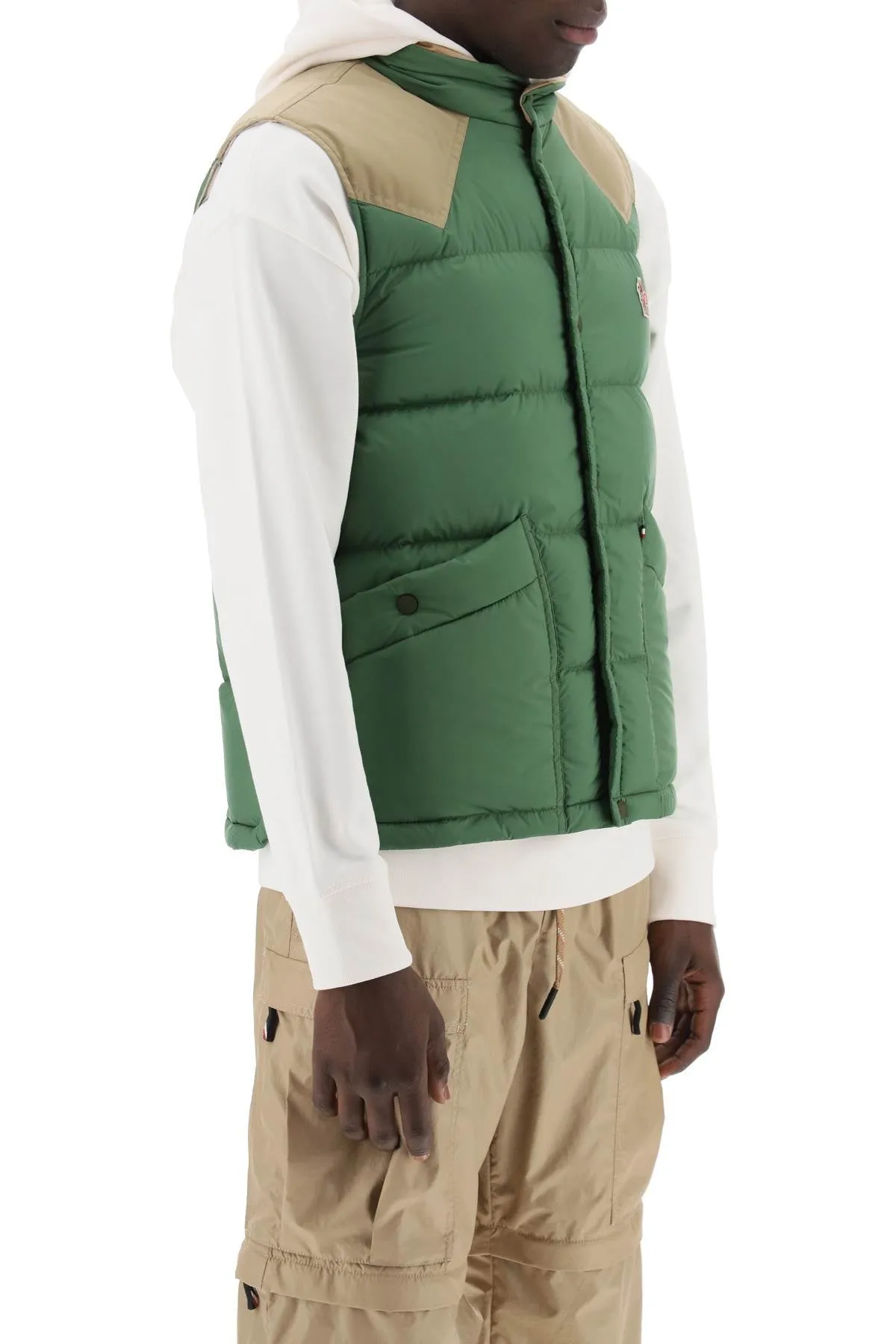 Gilets Moncler Grenoble Veny Padded Feather Vest For - Vert - Femme