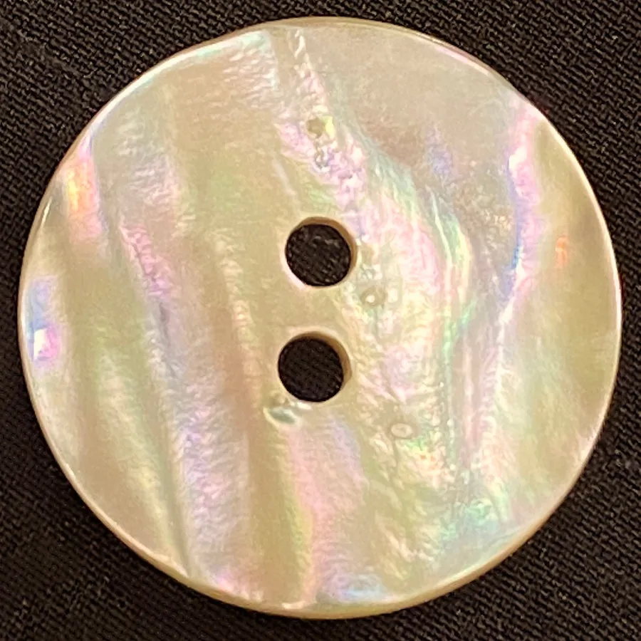 Golden Beige Abalone 7/8" MOP Shell Buttons 23mm 2-Hole  #KB-930