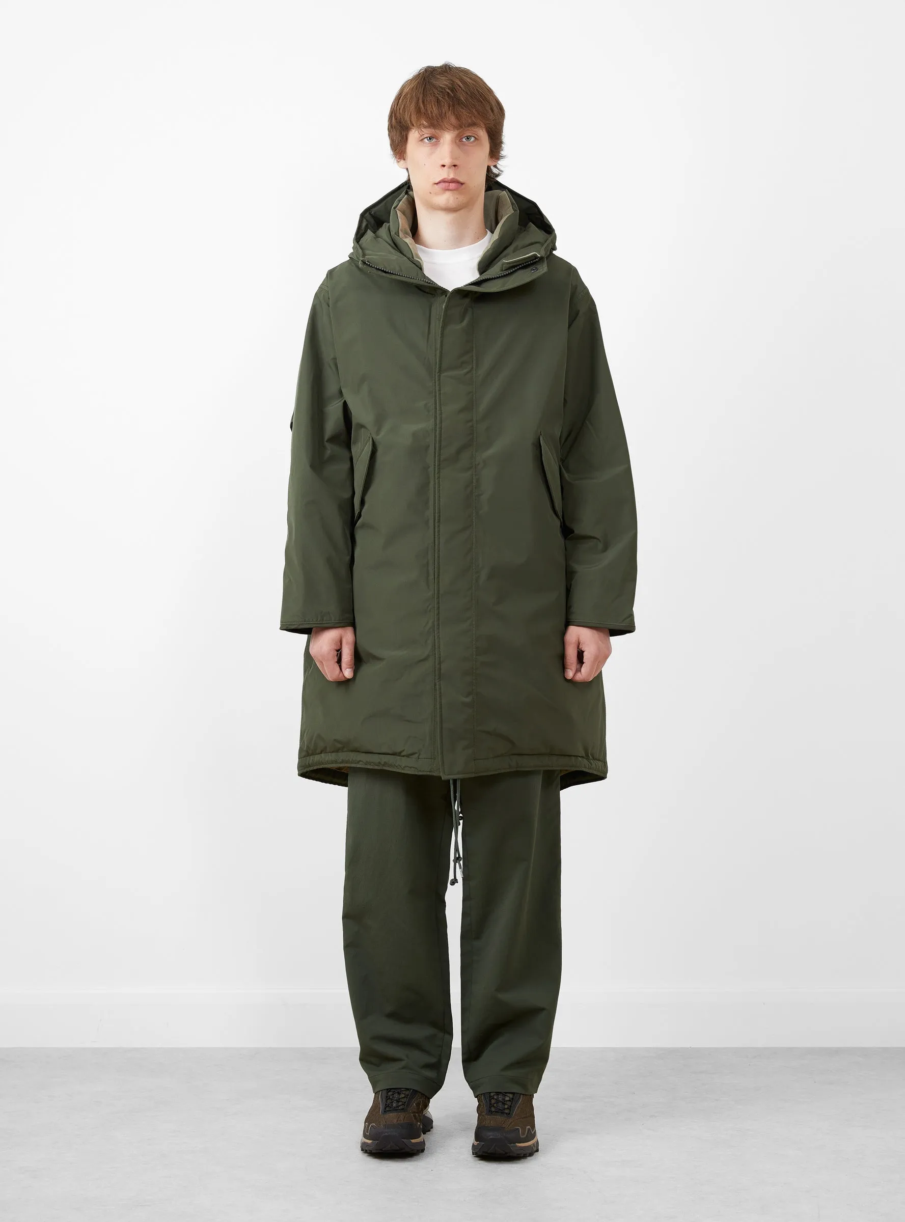 GORE-TEX Long Down Coat Khaki Green