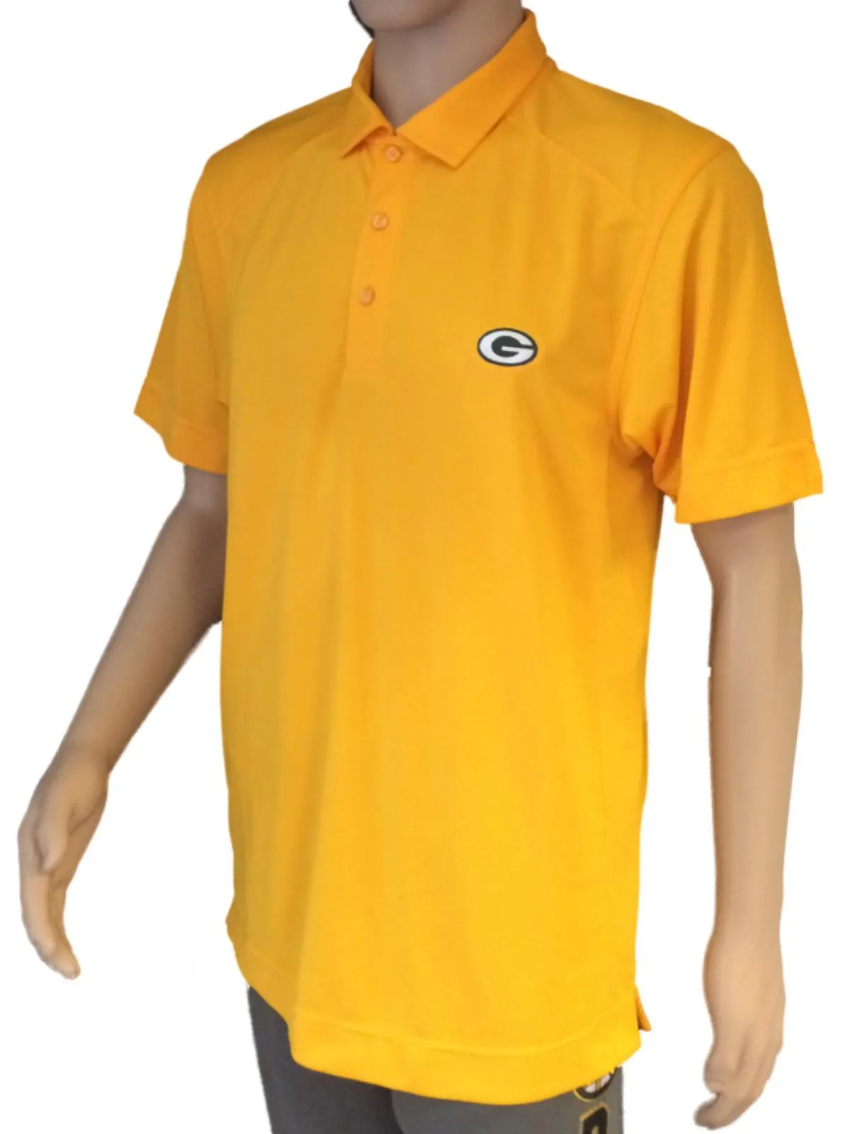 Green Bay Packers Cutter & Buck Gold DryTec Performance Polo Shirt