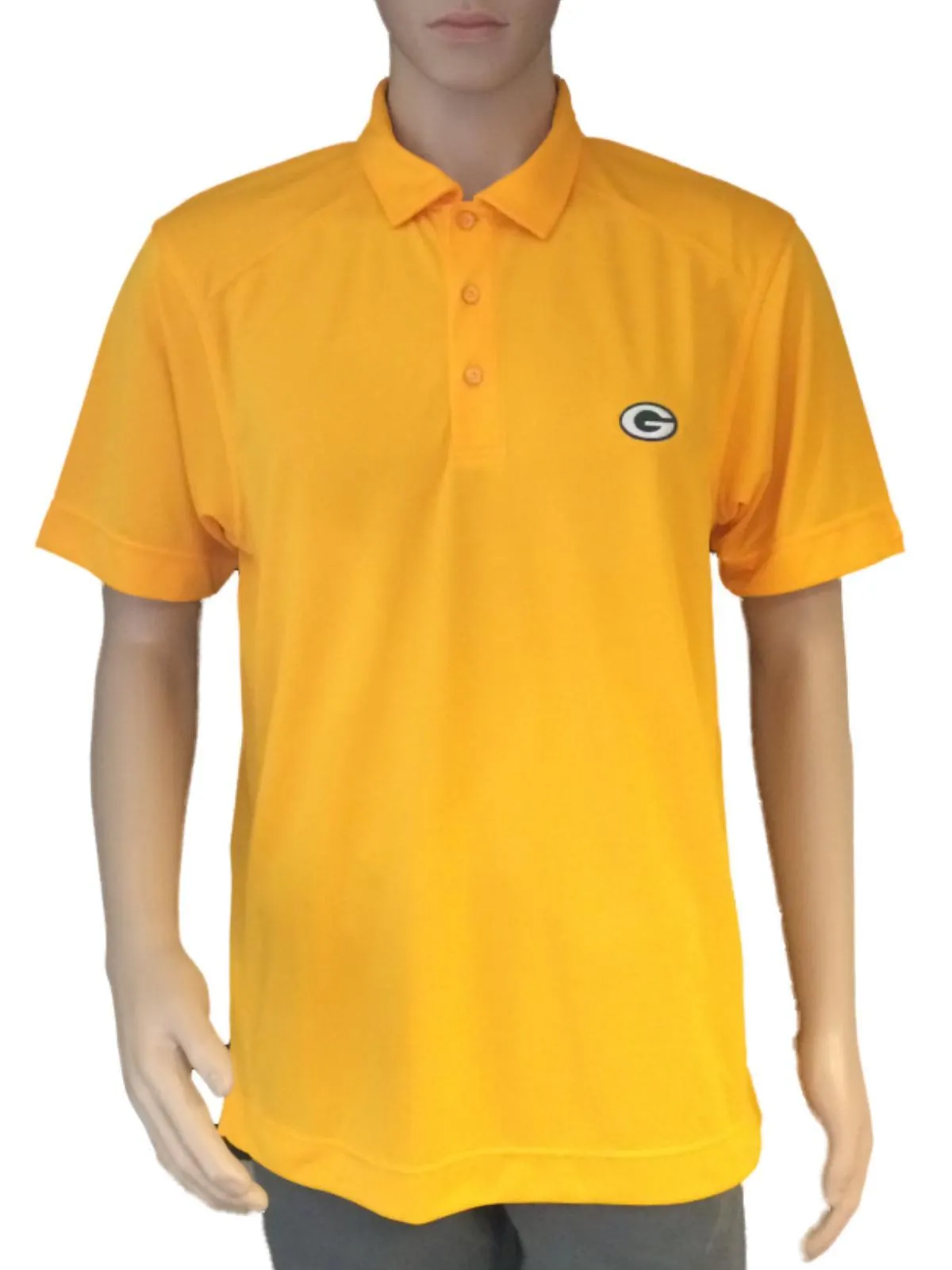 Green Bay Packers Cutter & Buck Gold DryTec Performance Polo Shirt