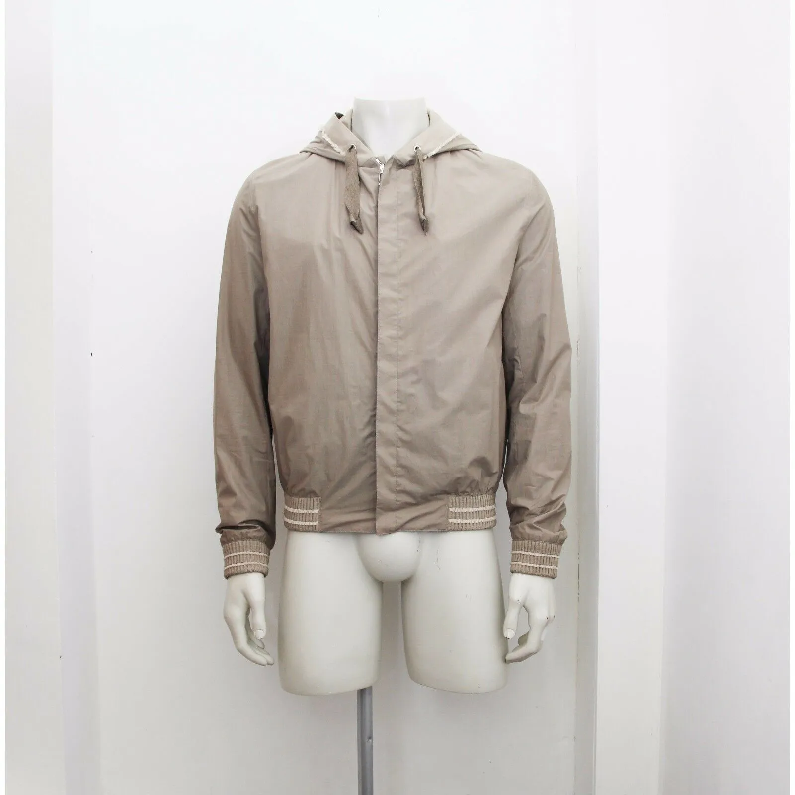 Grey Windbreaker Bomber Style Jacket