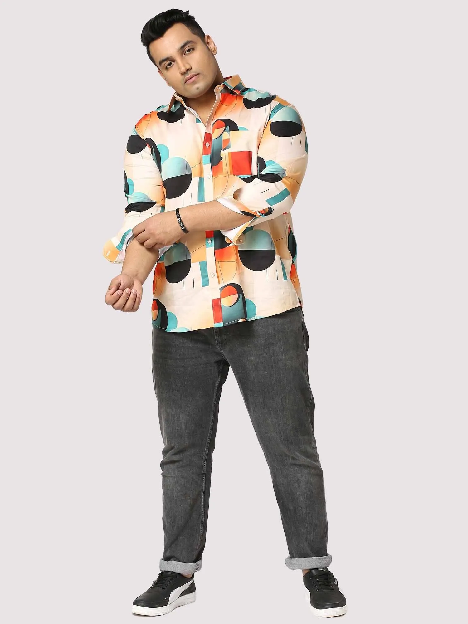 Groove Digital Printed Full Sleeve Men's Plus Size