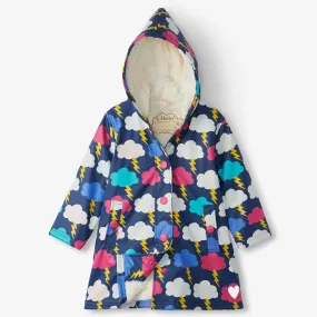 Hatley Lightning Clouds Sherpa Lined Raincoat