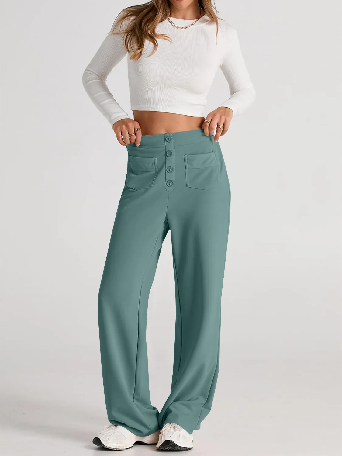 High Waist Wide Leg Pants