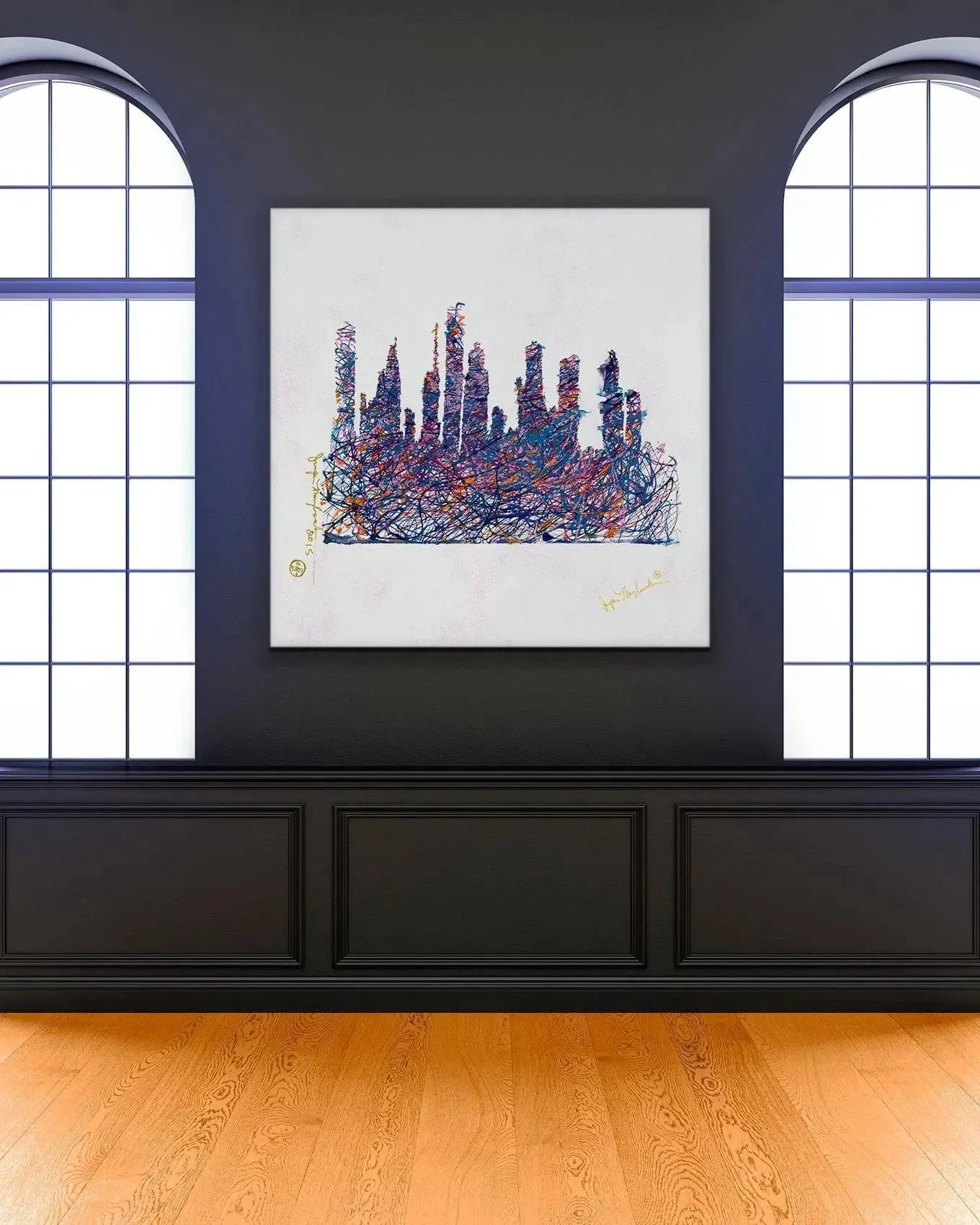 Houston Skyline Day  (Print on Canvas)