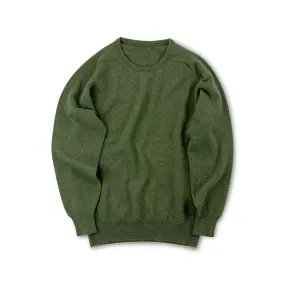 Hunter Green 2 Ply Lambswool Crew Neck Jumper