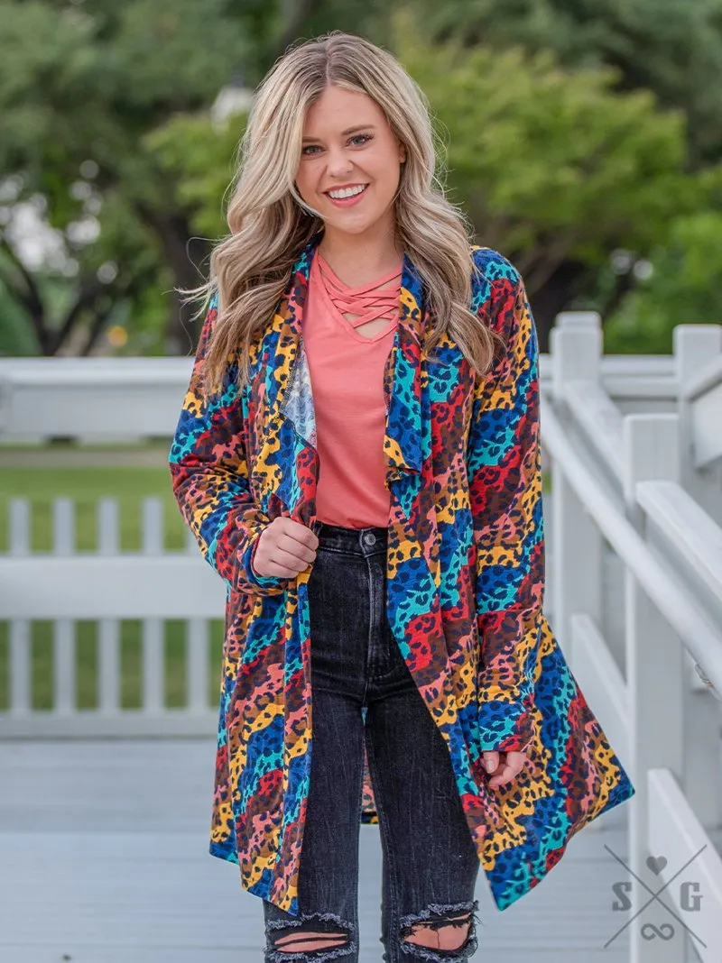 In Living Color Leopard Print Cardigan