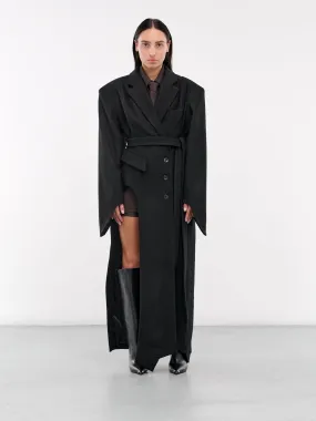 Inverse Wool Coat (417-176-BLACK)