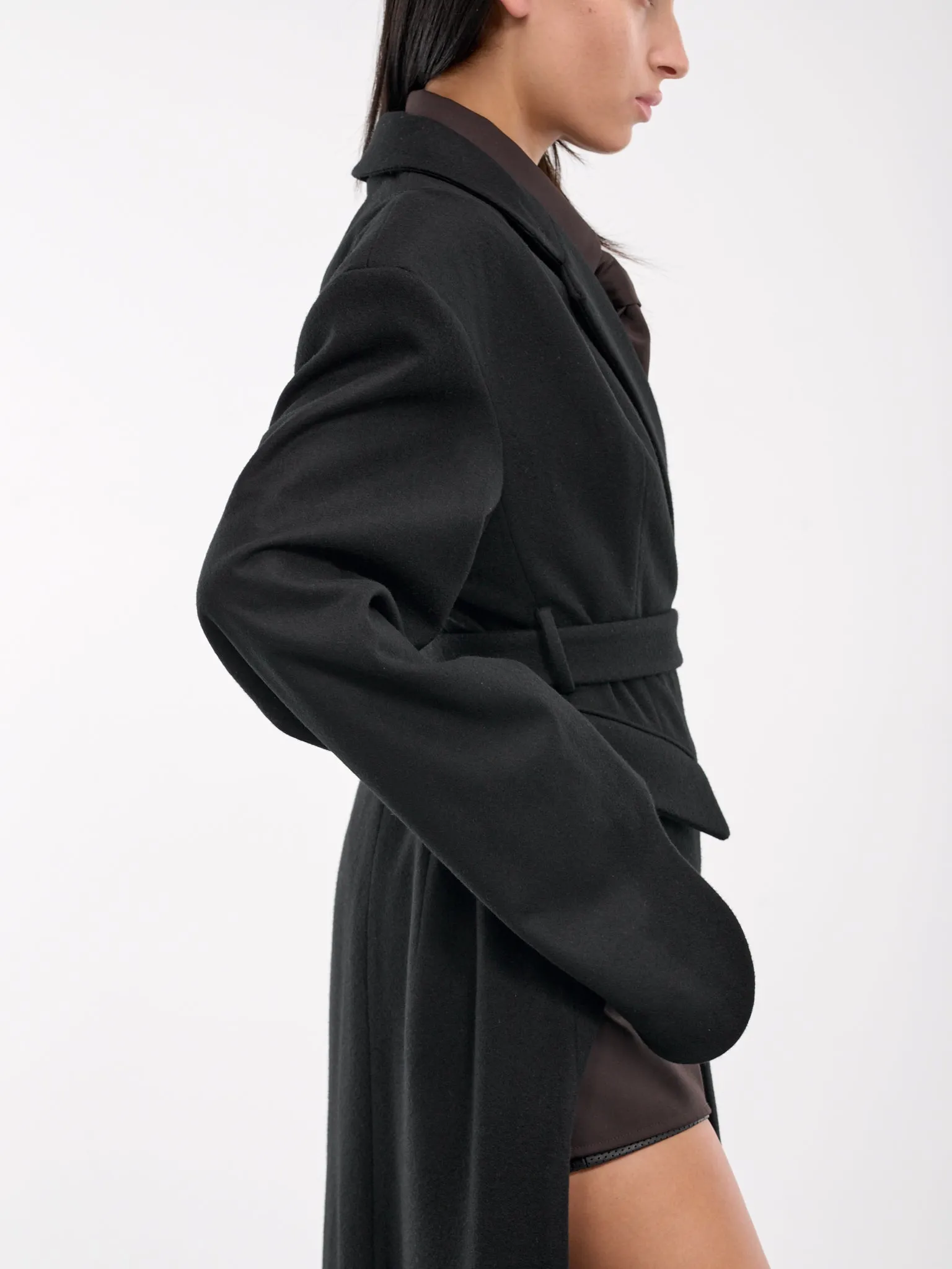 Inverse Wool Coat (417-176-BLACK)