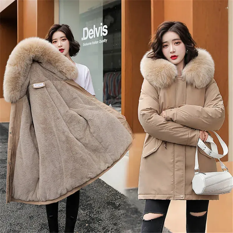 Jacket Women, Long Coat Wool Liner Hooded.