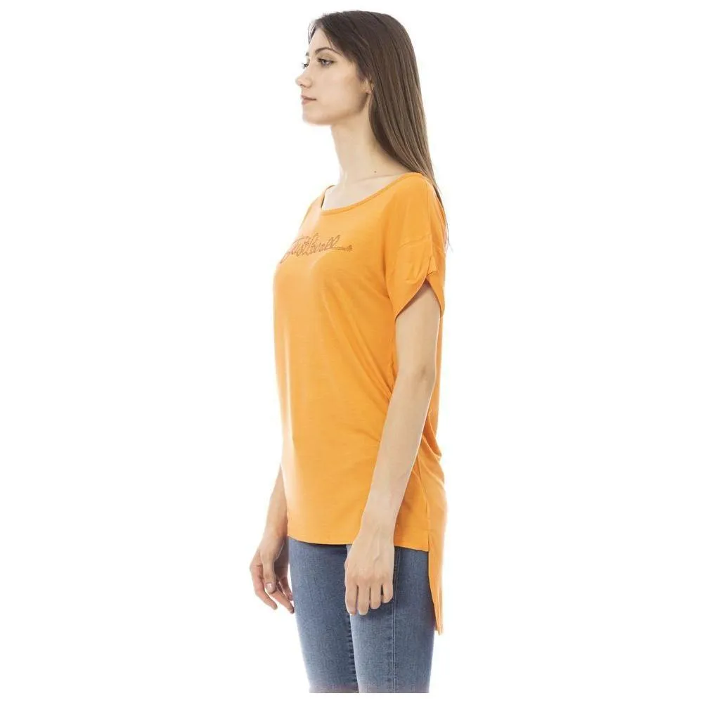 Just Cavalli Orange Cotton Women T-Shirt