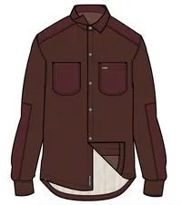 Kodiak Sherpa Lined Cord Overshirt - Russet Brown