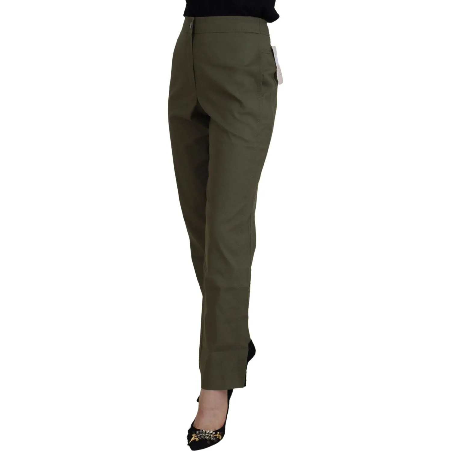 LAUREL Elegant Tapered Green Pants - Chic Everyday Wear